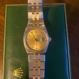 Rolex Datejust Oysterquartz 2 Tone 18k Gold 17013